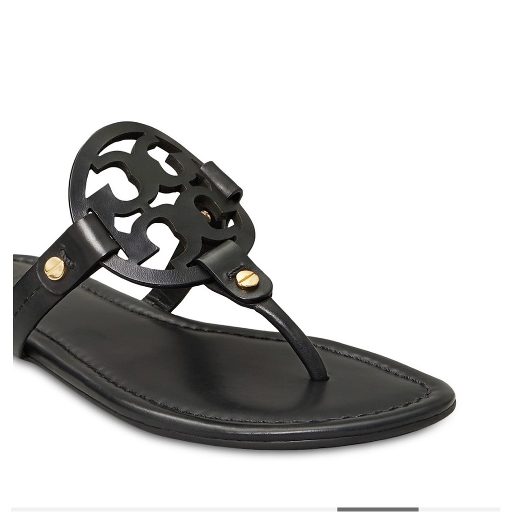 Tory Burch Miller Sandals Black Size 6 - Picture 2 of 9